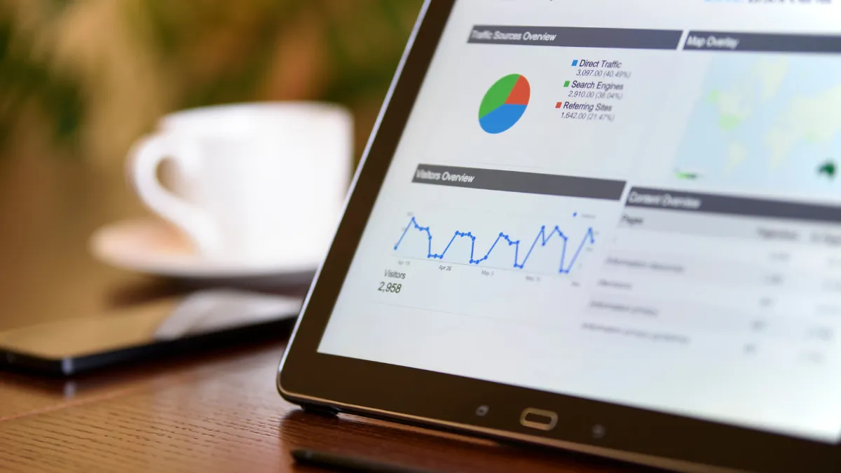Dashboard di un software gestionale per campeggi che mostra analytics e KPI per la fidelizzazione clienti
