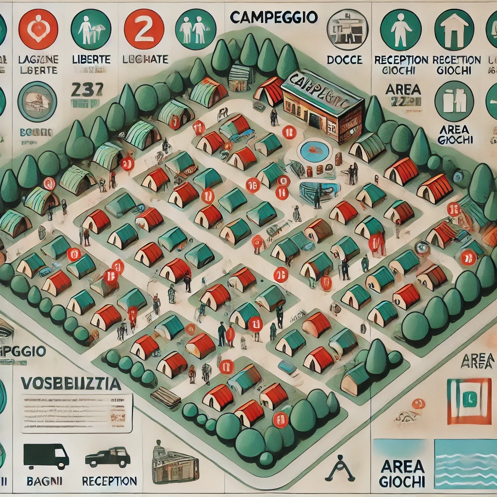 mappa interattiva camping- digitalizzazione